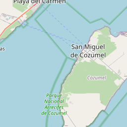 Distancia Playa del Carmen — Cozumel en kilómetros, millas, dirección de la  ruta