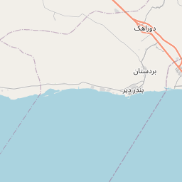 بندر دیر, ایران نقشه — زمان کنونی، منطقه زمان, فرودگاههای نزدیک