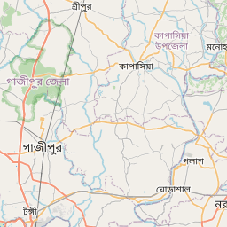 Dhamrai on the map of Bangladesh, location on the map, exact time